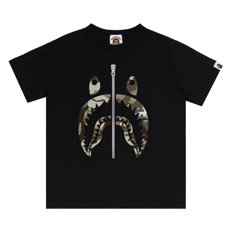 BAPE Hybrid Camo Shark Tee 'Black/Olive'