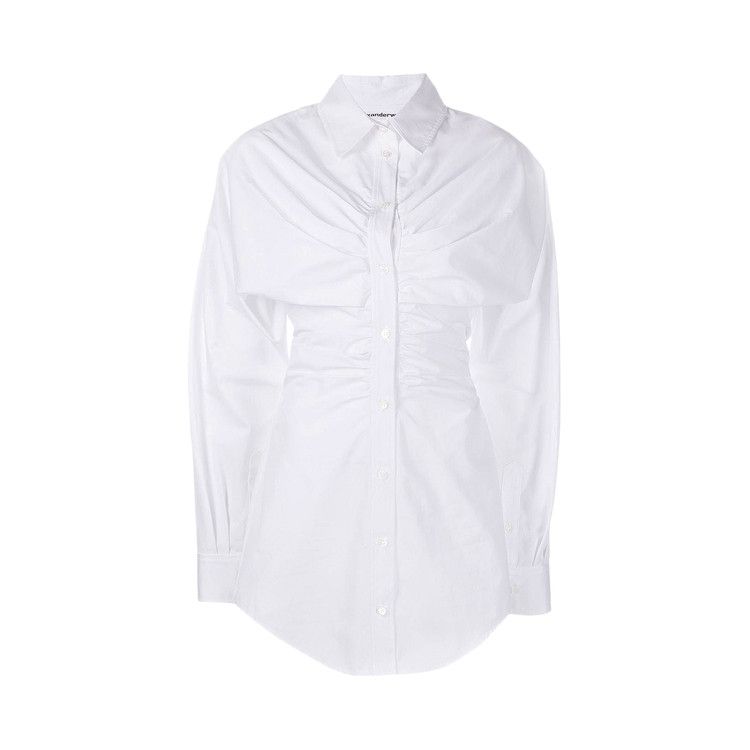 Alexander Wang Pulled Shirt Dress W/ Back Cummerbund 'White'