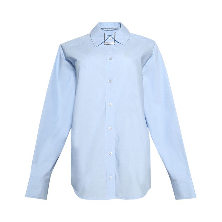 Alexander Wang Oversized Button Down Shirt W/ Necklace 'Oxford Blue'