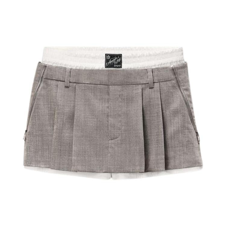 Alexander Wang Zipper Details Pre-Styled Pleated Skort 'Light Heather Grey'