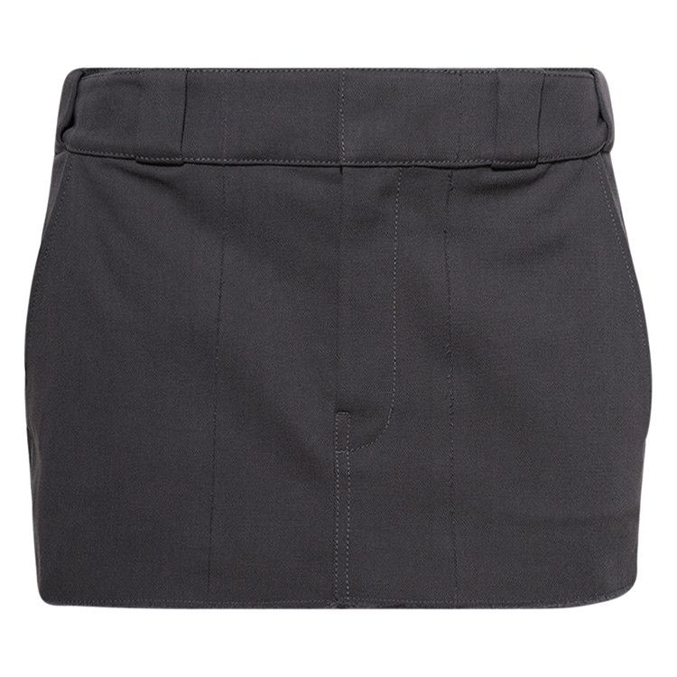 Alexander Wang Mid Rise Workwear Skort W/ Distressed Crease 'Tornado'