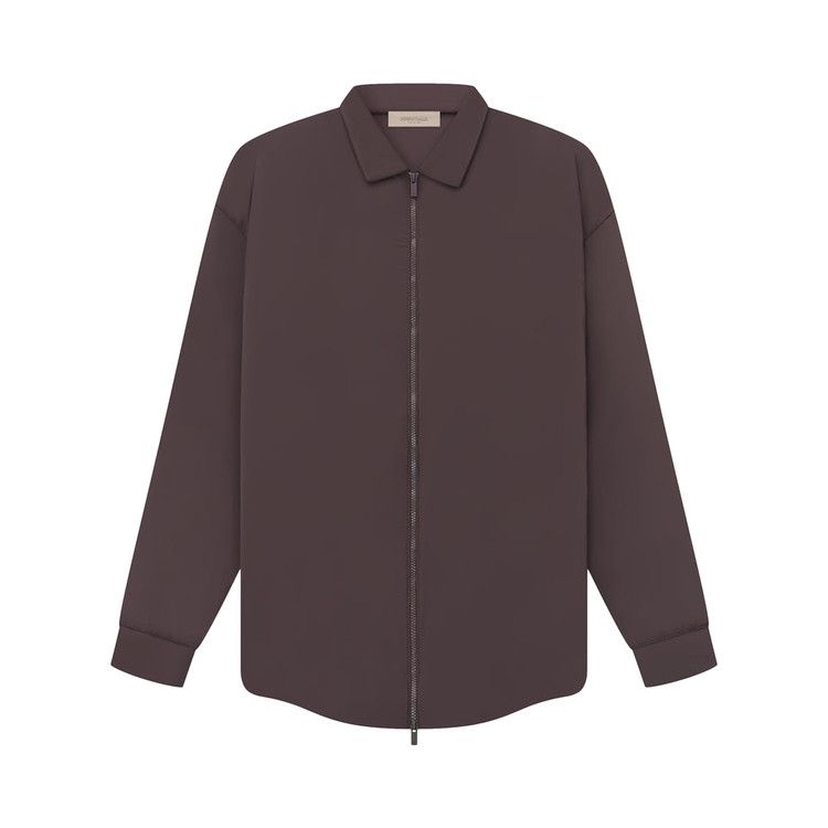 Fear of God Essentials Filled Nylon Shirt Jacket 'Plum'
