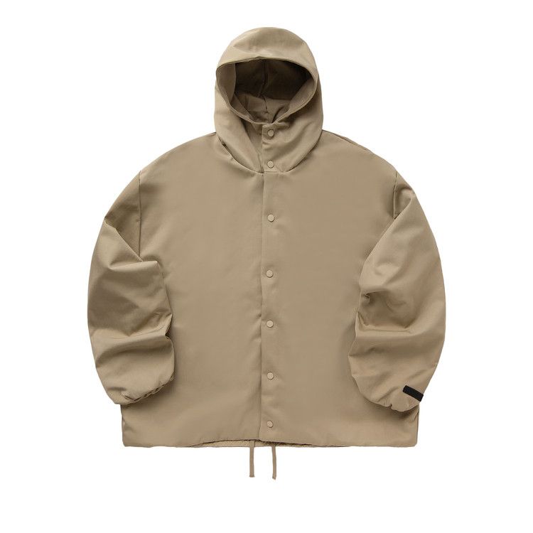 Fear of God Essentials Textured Nylon Hooded Coaches Jacket 'Beige'