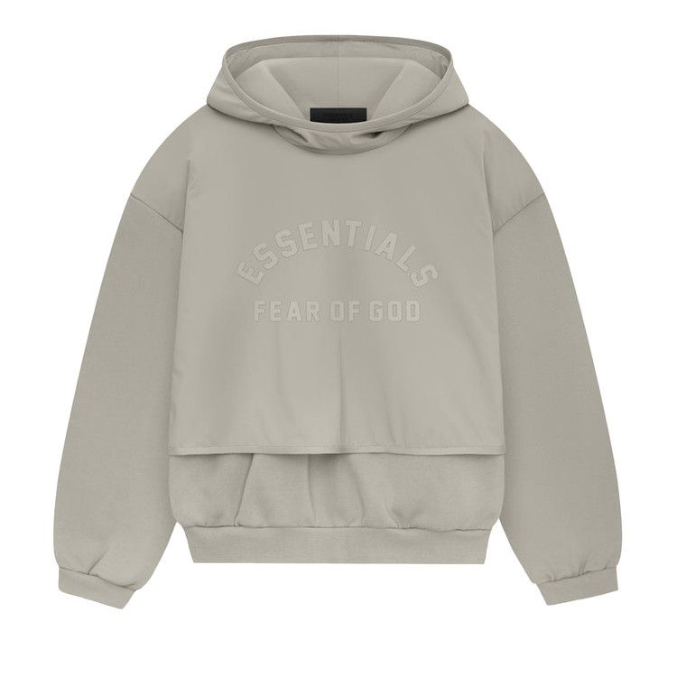 Fear of God Essentials Nylon Fleece Hooded Sweater 'Seal/Seal'