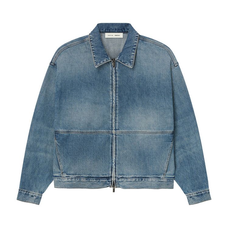 Fear of God Essentials Denim Trucker Jacket 'Classic Blue'