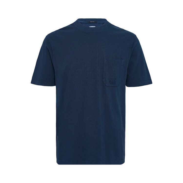 C.P. Company 24/1 Piquet Pigment Dyed Short-Sleeve T-Shirt 'Midnight Navy'