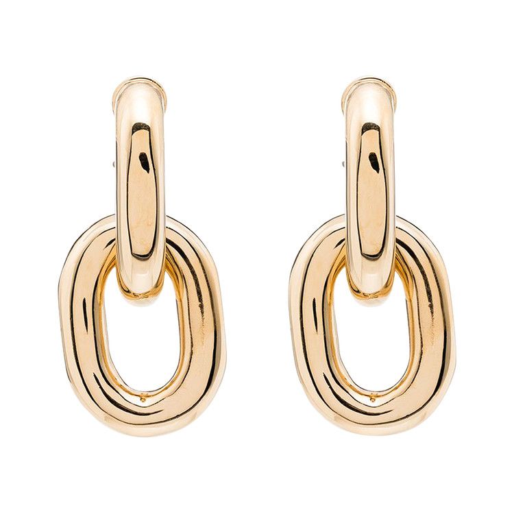 Rabanne Chain Linked Drop Earrings 'Gold'