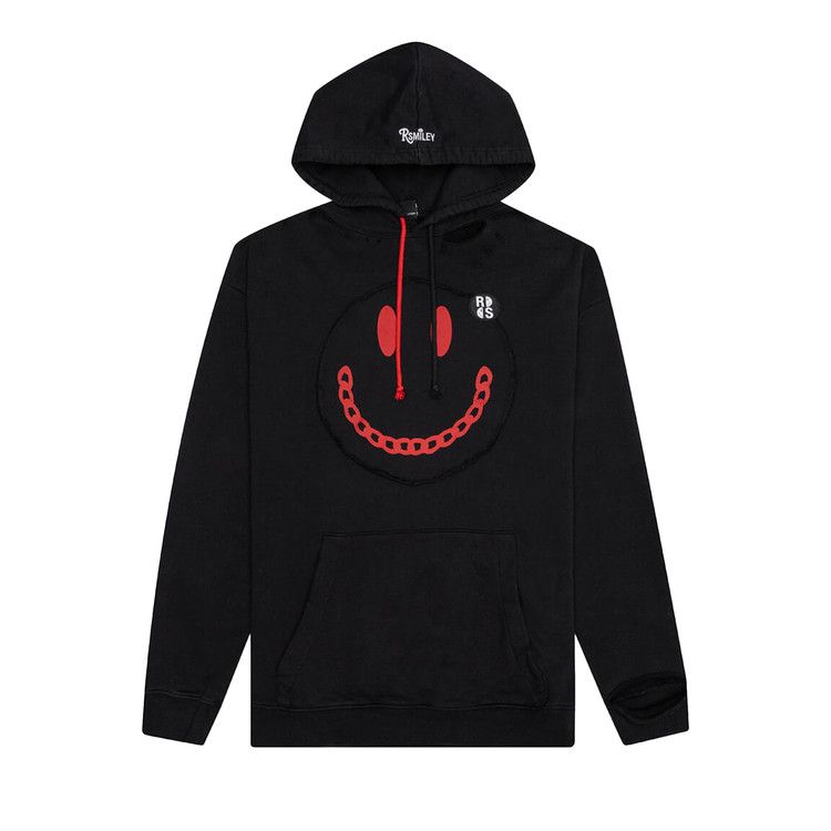 Raf Simons Destroy Washed Print Regular Fit Hoodie 'Black'