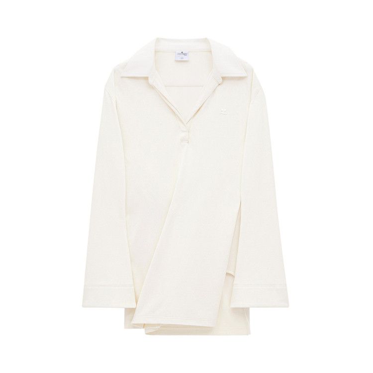 Courrèges Twist Cotton Polo Bodysuit 'Natural'