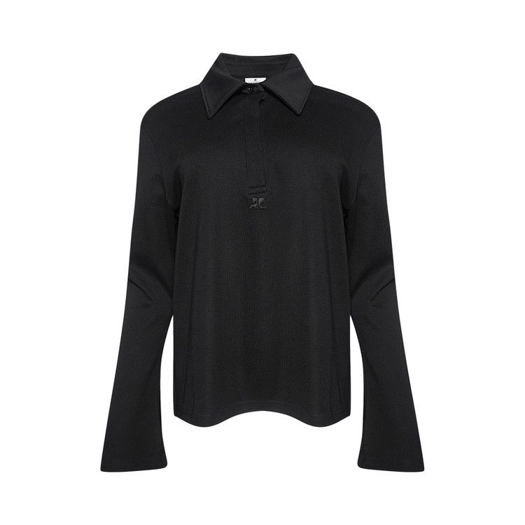 Courrèges Long-Sleeve Polo 'Black'