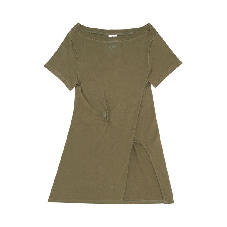 Courrèges Boat Neck Body Mini Dress 'Camouflage'