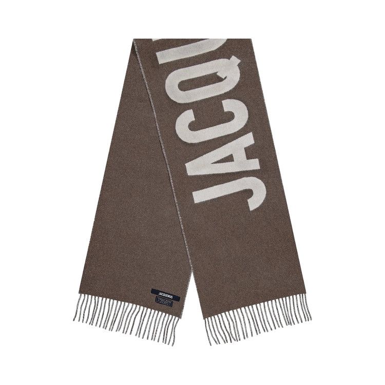 Jacquemus Fringe Logo Scarf 'Multicolor/Brown'
