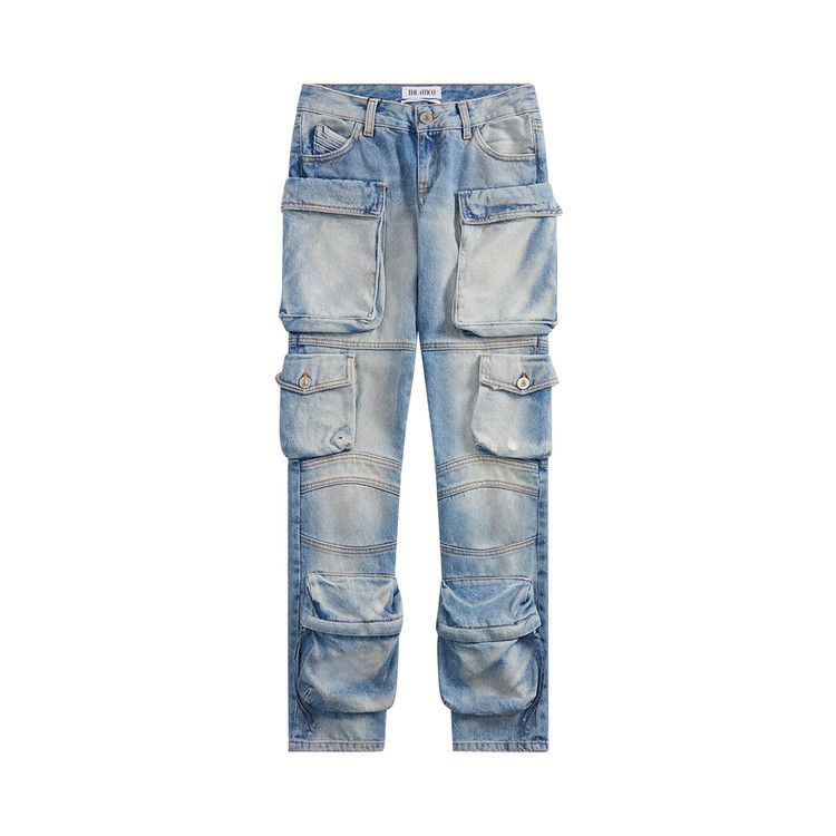 The Attico Essie Long Denim Pants 'Sky Blue'