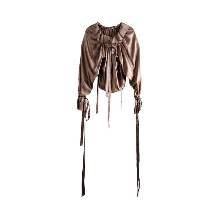 Ann Demeulemeester Stee Ruffled Drawstrings Stain Washe Top 'Antique Rose'