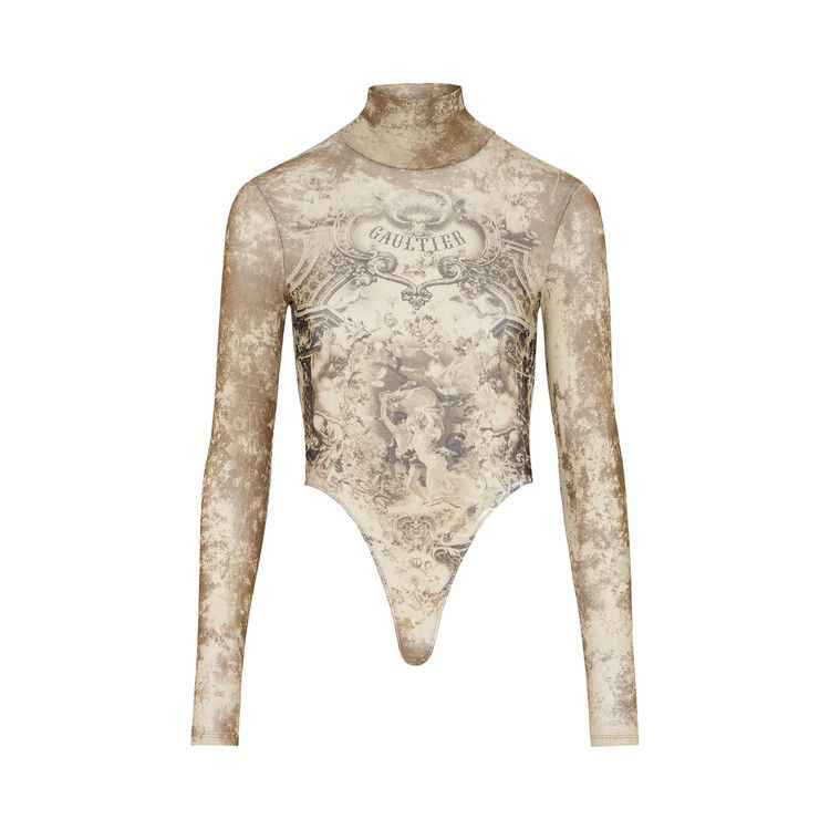 Jean Paul Gaultier Médaillon Mesh Bodysuit 'Light Beige/Taupe'