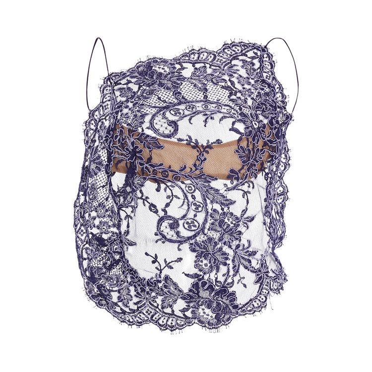 Christopher Esber Iris Floating Lace Cami 'Dark Viola'