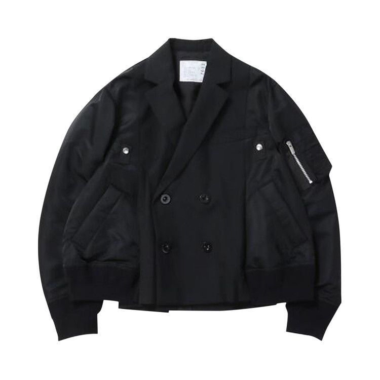 Sacai Suiting x Nylon Twill Jacket 'Black'