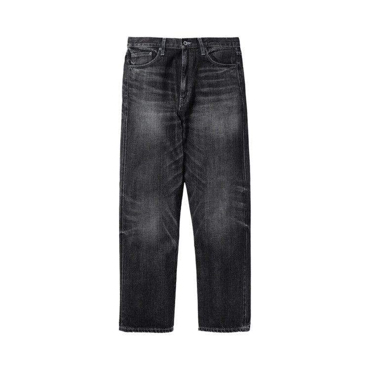 Neighborhood Washed Denim Basic Pants 'Black'
