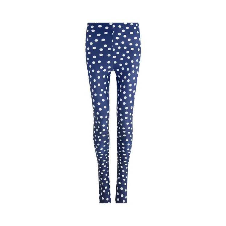 Jean Paul Gaultier Jersey Lycra Legging Printed Polka Dots 'Navy/White'