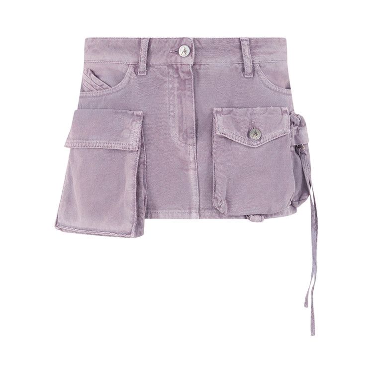 Attico Mini Skirt Cotton Gabardine 'Mauve Fade'