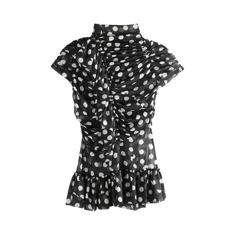 Dries Van Noten Cut Polka Dot Print Shirt 'Black'