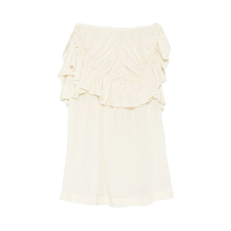 Dries Van Noten Mousseline Ramie Skirt 'Ivory'
