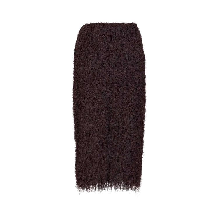 Dries Van Noten Fringed Polyester Skirt 'Dark Purple'