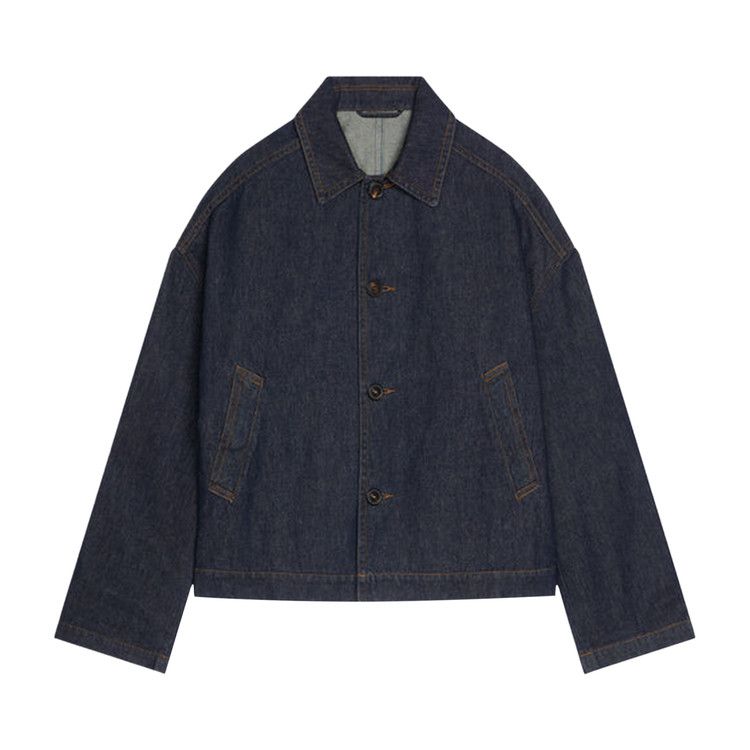 Dries Van Noten Washed And Bleached Heavyweight Denim Coat 'Indigo'