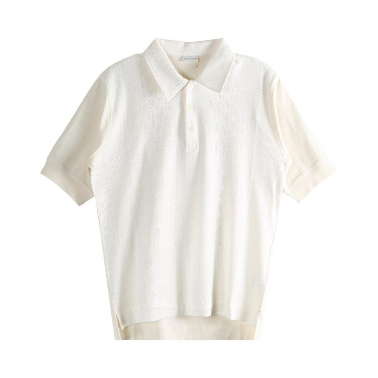 Dries Van Noten Pointelle Jacquard Polo 'Off White'