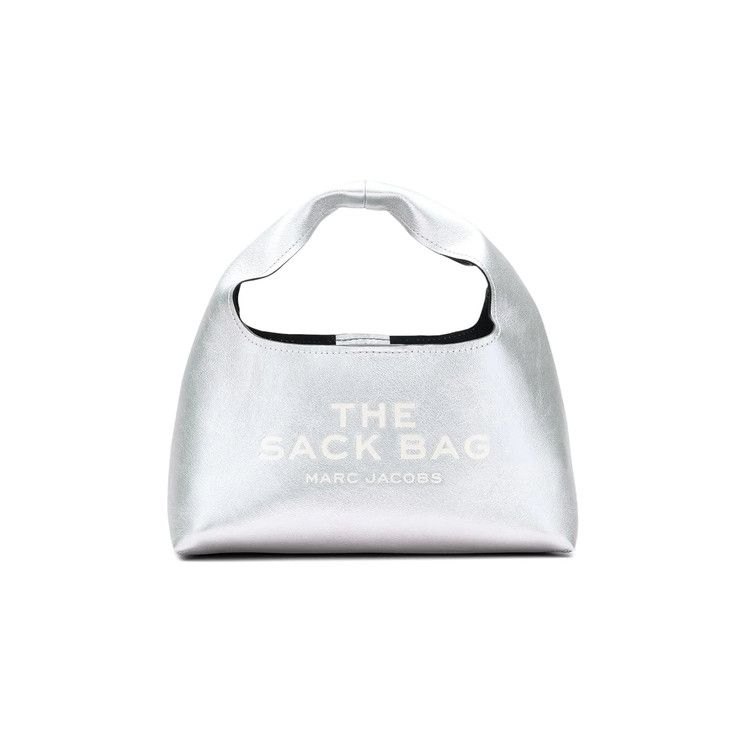 Marc Jacobs Metallic Leather Mini Sack Bag 'Silver'