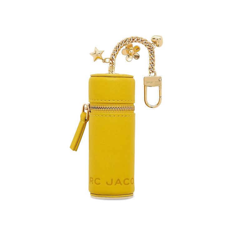 Marc Jacobs The Leather Lipstick Case Bag Charm 'Joy Yellow'