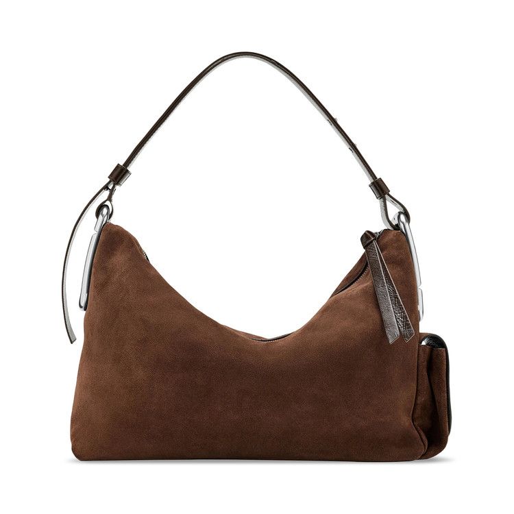 Marc Jacobs Suede Scene Large Shoulder Bag 'Dark Brown'