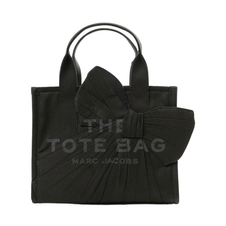 Marc Jacobs The Oversized Bow Canvas Medium Tote Bag 'Black'