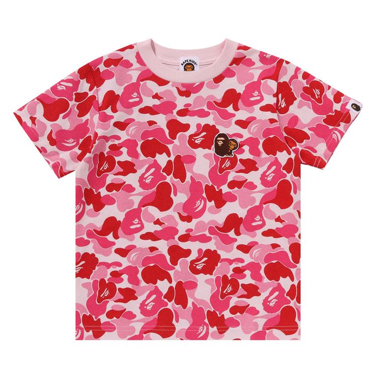 BAPE Kids ABC Camo Ape & Milo One Point Tee 'Pink'