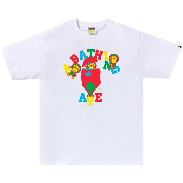 BAPE Colors College Milo Tee 'White'