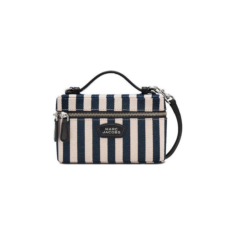 Marc Jacobs Stripe Canvas Everyday Logo Vanity Bag 'Blue Sea'
