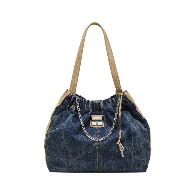 Marc Jacobs Denim Suede Cristina Tote Bag 'Dark Wash'
