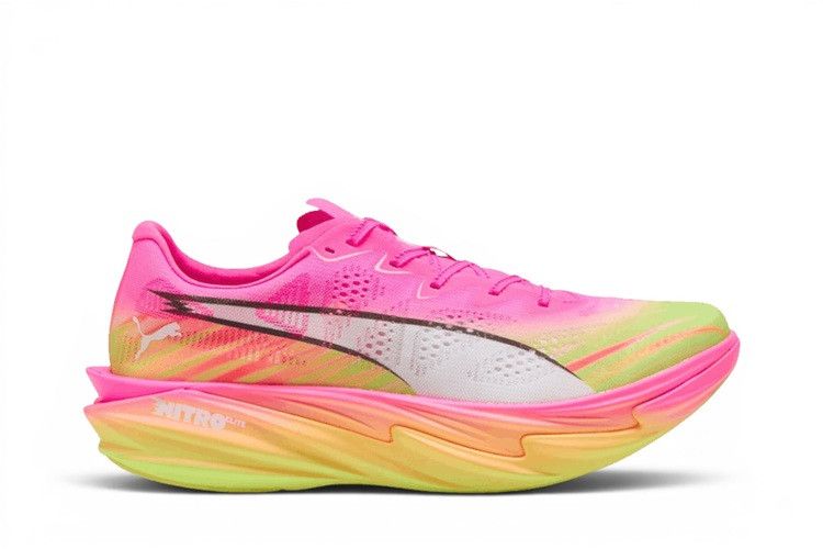 Puma Deviate Nitro Elite 4 'Poison Pink Yellow Alert Bright Aqua'