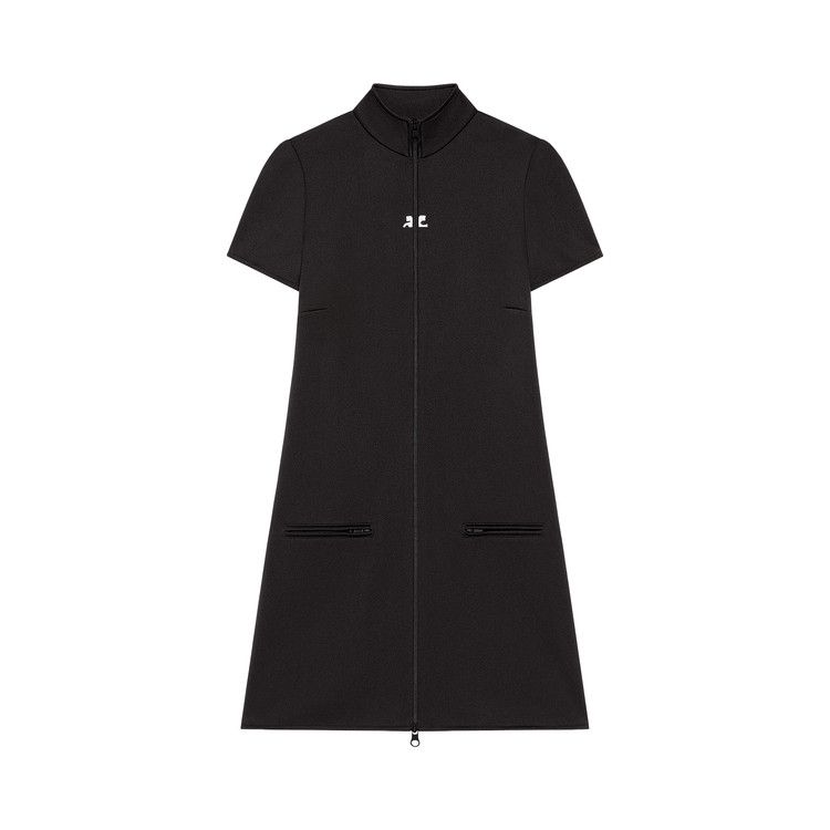 Courrèges Interlock Tracksuit Mini Dress 'Black'