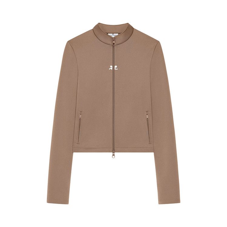 Courrèges Biker Tracksuit Interlock Jacket 'Mocha'