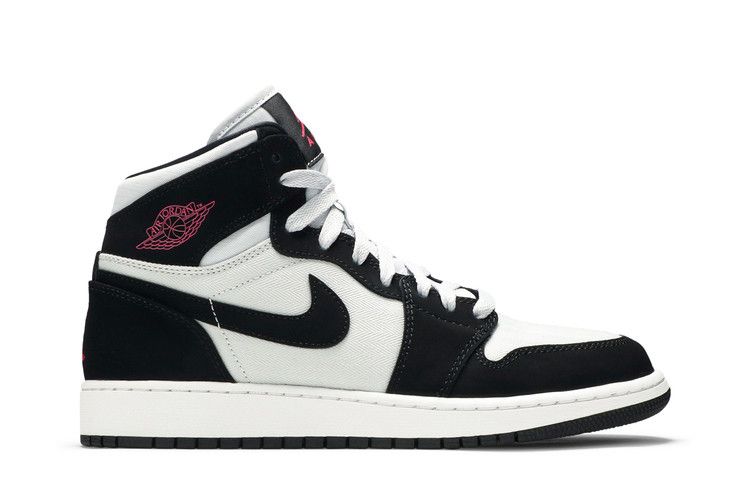 Air Jordan 1 Retro High GS 'Pure Platinum Black Pink'