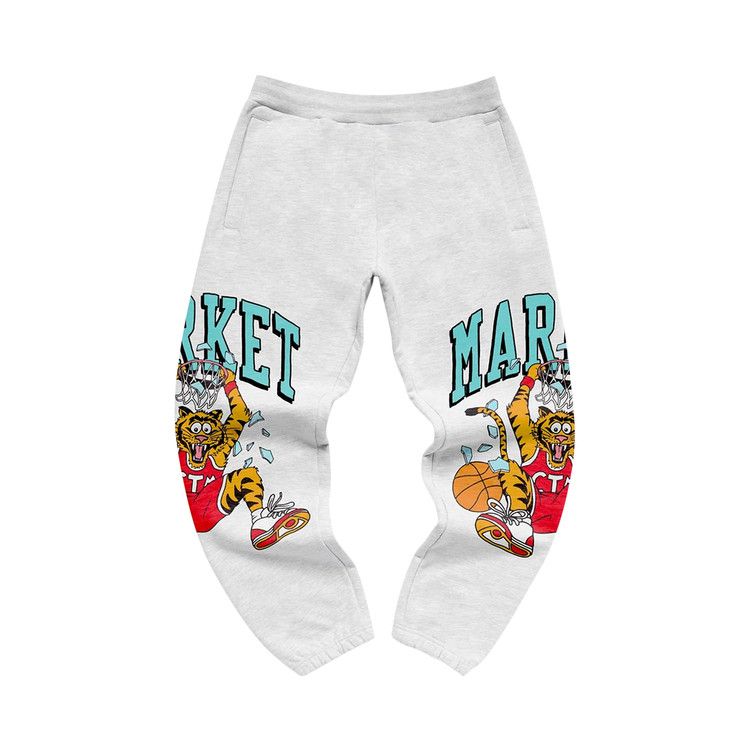 Chinatown Market Dunking Cat Sweatpants 'Ash Grey'
