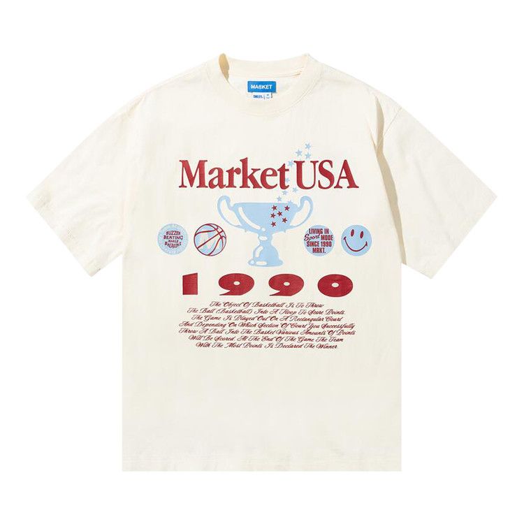Market x Smiley 1990 T-Shirt 'Butter Cream'