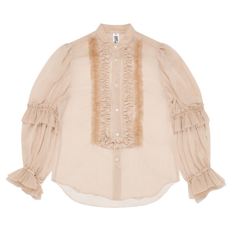 Comme des Garçons Noir Lace Ruffle French Blouse 'Beige'
