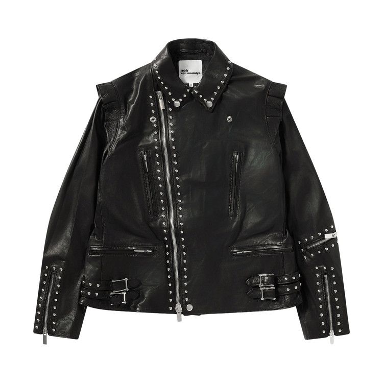 Comme des Garçons Noir Studded Faux-Leather Biker Jacket 'Black'