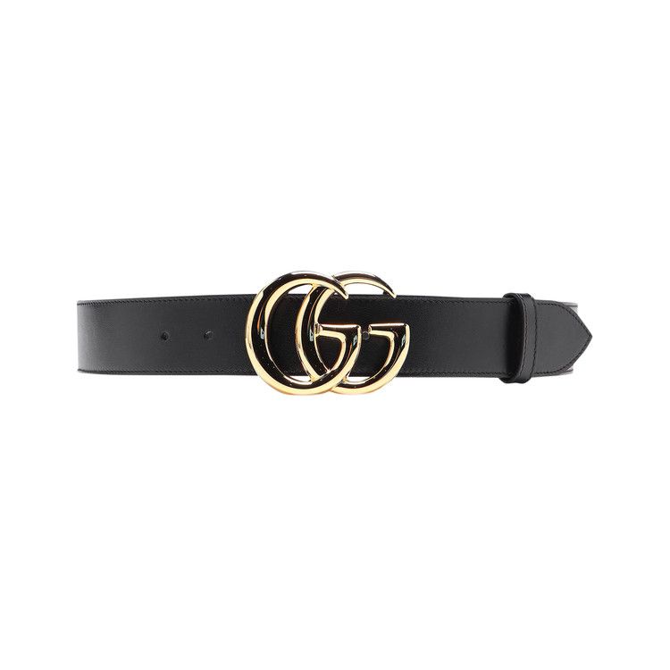 Gucci GG Marmont Belt With Shiny Buckle 'Black'