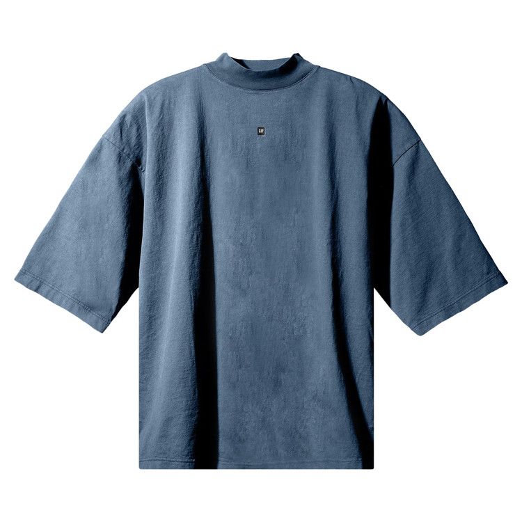 Yeezy Gap Engineered by Balenciaga Logo 3/4 Sleeve Tee 'Dark Blue'