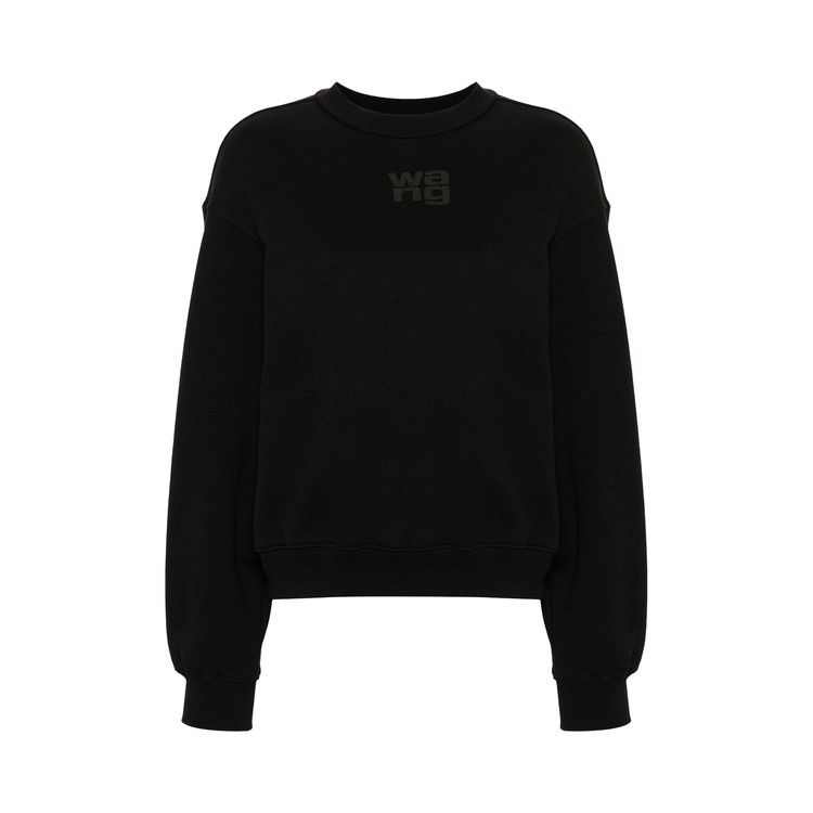 Alexander Wang Puff Paint Logo Essential Terry Crew Sweatshirt 'Black'