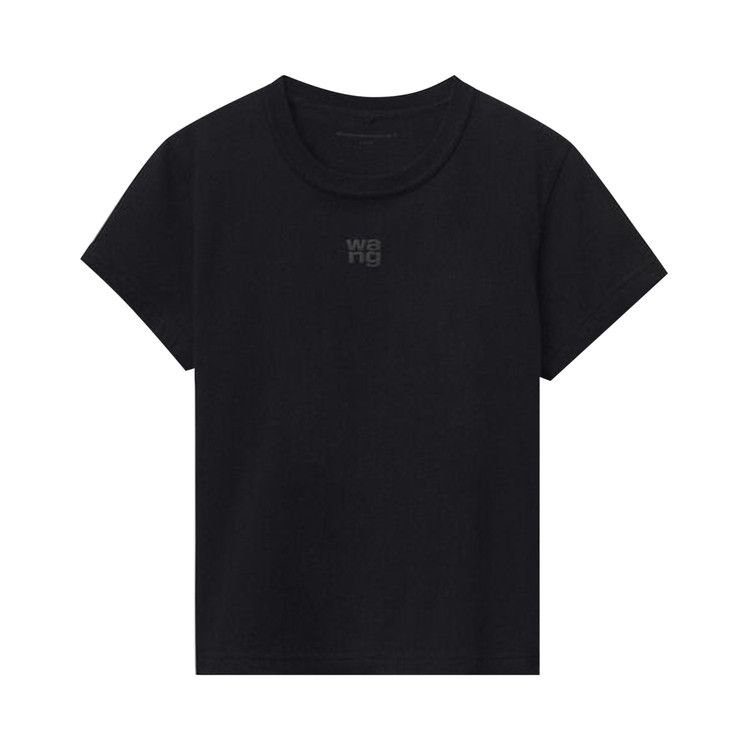 Alexander Wang Essential Jersey Puff Logo Shrunk Tee 'Black'