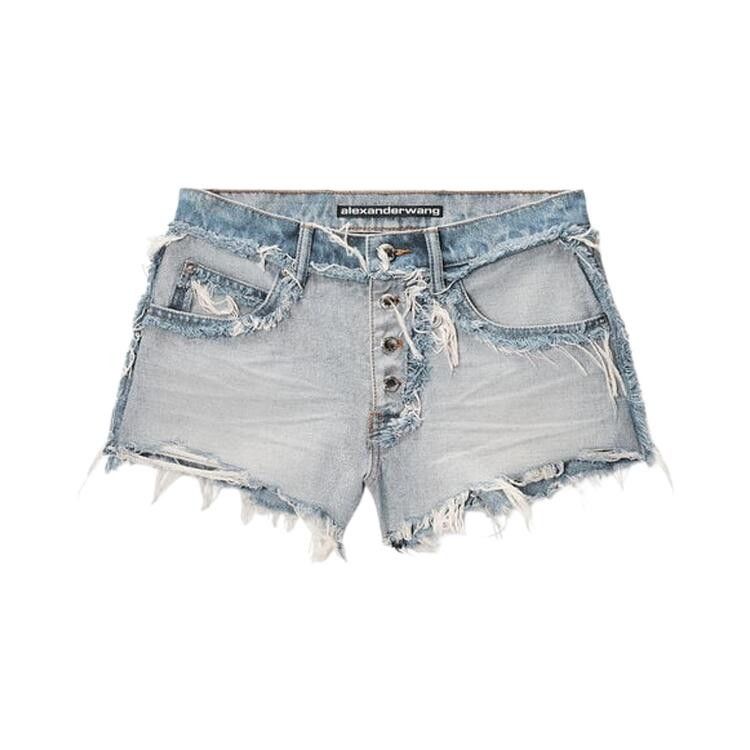 Alexander Wang Emboss Logo Inverted Mid Rise Short 'Inverted Bleach Blue'